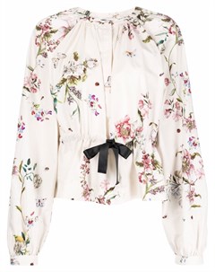 Блузка с длинными рукавами и цветочным принтом Giambattista valli