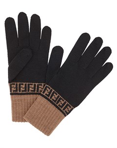 Трикотажные перчатки с узором FF Fendi