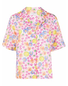 Рубашка с короткими рукавами и цветочным принтом Sandro
