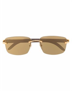 Солнцезащитные очки в квадратной оправе с декором C Decor Cartier eyewear