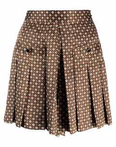 Плиссированная юбка мини с геометричным принтом Sandro