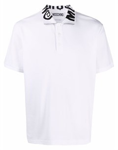 Рубашка поло с логотипом на воротнике Moschino