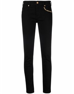 Узкие джинсы с вышитым логотипом Versace jeans couture