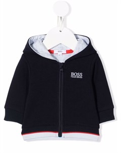 Флисовое худи с логотипом Boss kidswear