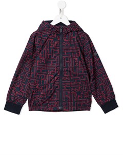 Куртка на молнии с геометричным узором Boss kidswear