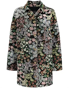 Однобортное пальто с цветочным принтом Giambattista valli