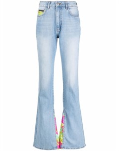 Расклешенные джинсы с цветочным принтом Philipp plein