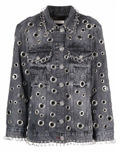 Джинсовая куртка с металлическим декором Philipp plein