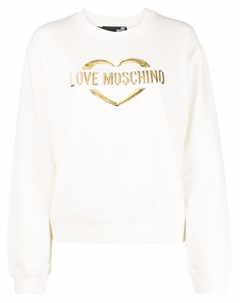 Толстовка с логотипом металлик Love moschino
