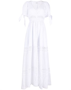 Поплиновое платье рубашка макси с кружевной отделкой Charo ruiz ibiza