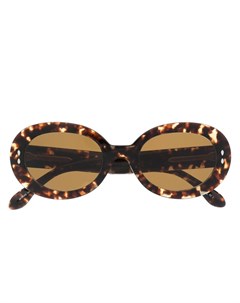 Солнцезащитные очки в овальной оправе черепаховой расцветки Isabel marant eyewear