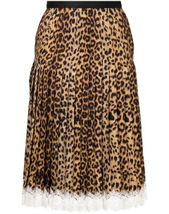 Плиссированная юбка Midnight с леопардовым принтом Commission