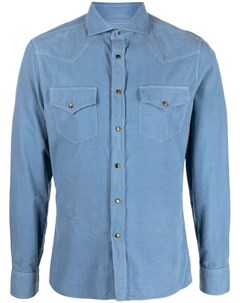 Вельветовая рубашка с карманами Brunello cucinelli