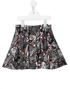 Плиссированная юбка мини с графичным принтом Kenzo kids