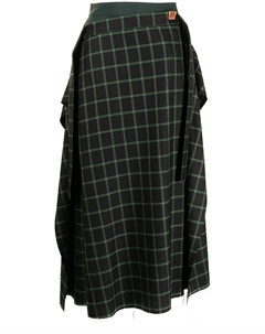 Клетчатая юбка асимметричного кроя Maison mihara yasuhiro