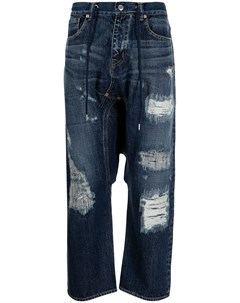 Прямые джинсы с прорезями Fumito ganryu