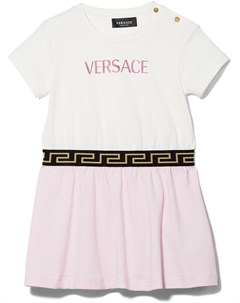 Платье с вышитым логотипом Versace kids