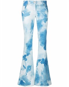 Расклешенные брюки с цветочным принтом Blumarine