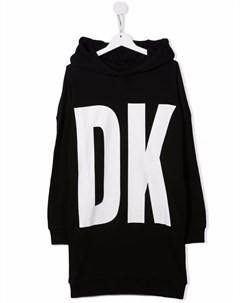 Платье джемпер с капюшоном и логотипом Dkny kids