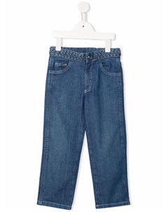 Прямые джинсы с плетеной отделкой Chloé kids