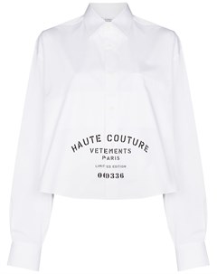 Укороченная рубашка Haute Couture с принтом Vetements