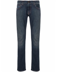 Узкие джинсы с эффектом потертости Etro