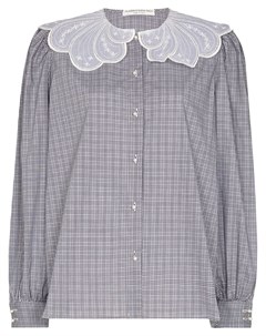 Клетчатая блузка с вышивкой Alessandra rich