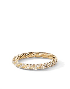 Кольцо Petit из желтого золота с бриллиантами David yurman