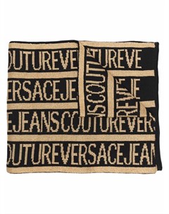 Шарф вязки интарсия с логотипом Versace jeans couture