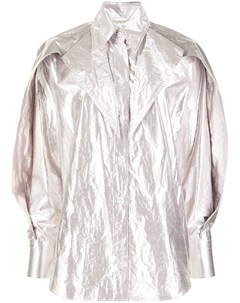 Рубашка с заостренным воротником и эффектом металлик Maticevski