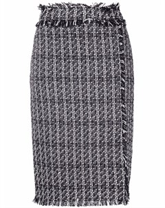 Твидовая юбка карандаш с разрезом Msgm
