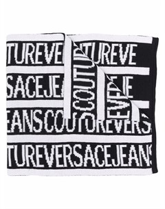 Шарф вязки интарсия с логотипом Versace jeans couture