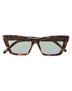 Солнцезащитные очки New Wave черепаховой расцветки Saint laurent eyewear