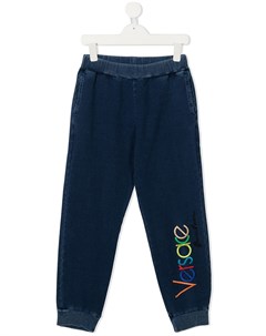 Спортивные брюки с вышитым логотипом Versace kids
