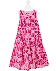 Платье миди с логотипом Moschino kids