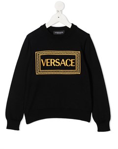 Джемпер с вышитым логотипом Versace kids