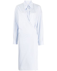 Платье рубашка длины миди с запахом Lemaire