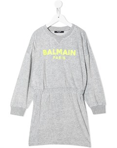 Платье свитер с логотипом Balmain kids