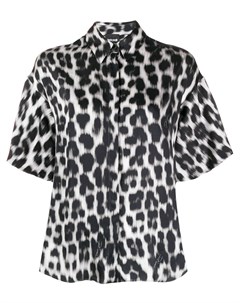 Рубашка оверсайз с леопардовым принтом Just cavalli
