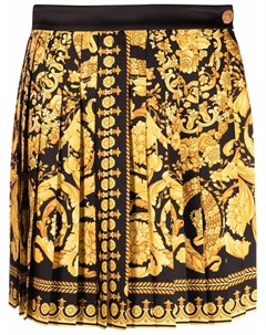 Плиссированная юбка с принтом Baroque Versace