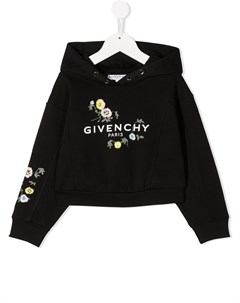 Худи с цветочным принтом и логотипом Givenchy kids