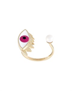 Кольцо Eye Piercing из желтого золота с жемчугом Delfina delettrez
