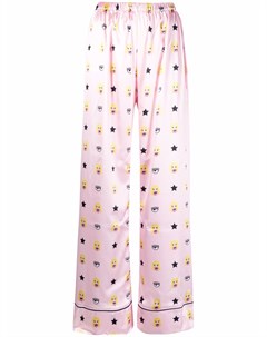 Атласная пижама с логотипом Chiara ferragni