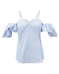 Полосатая блузка с открытыми плечами Jw anderson