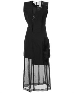 Асимметричное платье с деталью из искусственного меха Comme des garçons pre-owned