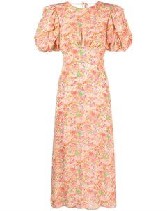 Платье миди с пышными рукавами и цветочным принтом The andamane