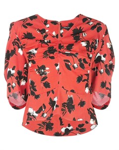 Блузка с короткими рукавами и цветочным принтом Derek lam