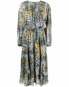 Платье с длинными рукавами и абстрактным принтом Luisa cerano