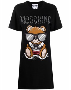 Платье футболка Teddy Bear вязки интарсия Moschino