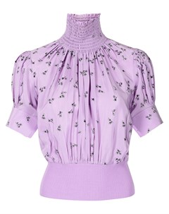 Блузка с короткими рукавами и цветочным принтом Nº21